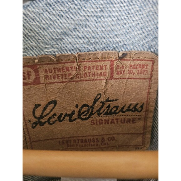 Levi Strauss Signature Jean Denim Tattered Jacket Size L - Picture 9 of 9